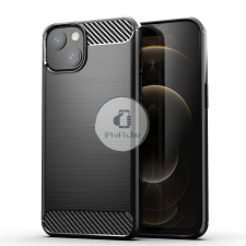 Apple iPhone XR, Szilikon tok, Carbon, fekete tok és táska