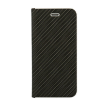 Apple iPhone XS Max/iPhone 9 Plus, Oldalra nyíló flip tok, Carbon, fekete tok és táska
