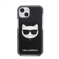 Apple Karl Lagerfeld Choupette Head TPE szilikon hátlap tok Apple iPhone 13, fekete tok és táska