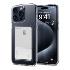 Apple Spigen Crystal Slot Apple Iphone 15 Pro Crystal Clear tok, átlátszó tok és táska