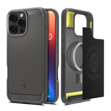 Apple Spigen Rugged Armor MagFit Apple iPhone 16 Pro Max tok, szürke tok és táska