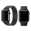  Apple Watch 1-6, SE (38 / 40 mm), Fém pótszíj, állítható, Devia Elegant Link, fekete