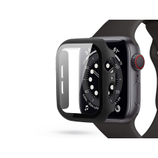  Apple Watch 4/5/6/SE (44 mm) védőtok beépített edzett üveggel - DEFENSE 360 - fekete (ECO csomagolás) okosóra kellék
