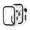  Apple Watch 7 (41mm), Műanyag védőkeret, kijelzővédő üveggel, közepesen ütésálló, szíj nélkül, fehér