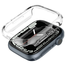 Apple Watch 7 (45mm), Műanyag védőkeret, szíj nélkül, Spigen Thin Fit, átlátszó okosóra kellék