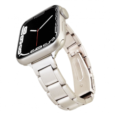  Apple Watch | Elegáns, csillagfény pillangózáras fém szíj | 38, 40, 41mm | New York kollekció okosóra kellék