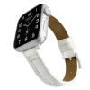  Apple Watch | Elegáns, fehér bőr és fehér textil szíj | 38, 40, 41mm | Rome kollekció