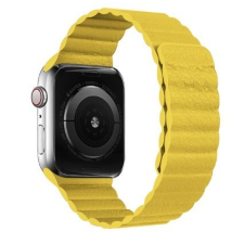 Apple Watch mágneses bőr szíj 38mm/40mm - Sárga okosóra kellék