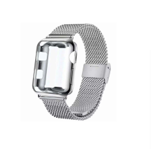 Apple watch óraszíj tokkal Ezüst 38mm okosóra kellék