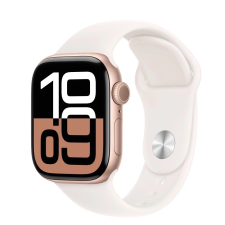 Apple Watch Series 10 GPS, rózsaarany alumínium tok sport szíjjal okosóra