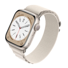  Apple Watch | Strapabíró, fehér, textil szíj | 42, 44, 45, 49mm | Alpine kollekció okosóra kellék