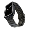  Apple Watch | Szálcsiszolt, fekete, rozsdmentes fém szíj | 42, 44, 45mm | Roger kollekció