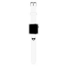 Apple Watch szíj 38/ 40/ 41 mm Karl Lagerfeld Choupette Head fehér okosóra kellék