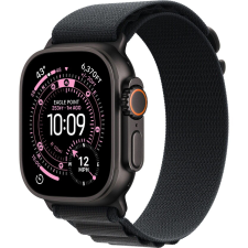 Apple Watch Ultra 3 49mm Okosóra S Alpine Loop Fekete szíjjal - Fekete okosóra