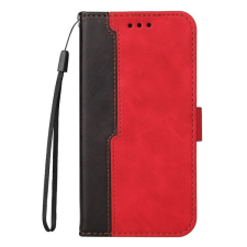 Apple Wooze Colour Wallet iPhone 16 oldalra nyíló tok, stand, kártyatartóval, kézpánttal, piros mobiltelefon kellék