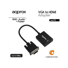 Approx APPC25 VGA to HDMI Adapter with audio input audió/videó kellék, kábel és adapter