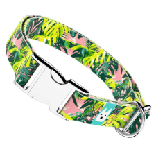  April&amp;June Cardigan Monstera Levelek rózsaszín nyakörv nyakörv, póráz, hám kutyáknak