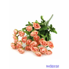  Apró kb 25 fejes selyem rózsa csokor 33 cm - Barack dekoráció