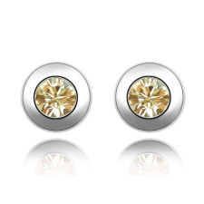 Apró kör- sárga - Swarovski kristályos - Fülbevaló fülbevaló