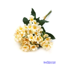  Apró virágos selyem csokor köteg 33cm - Halvány Barack dekorációs kellék