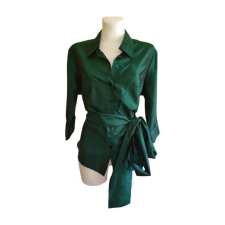  Aproductz sötétzöld elegáns női blúz (méret: 44/L) blúz