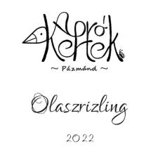 ApróKertek Olaszrizling 2023 száraz bio fehérbor (Pázmánd, Etyek) bor