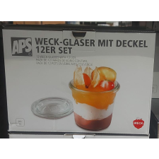 APS Weck üveg kínáló+tető, 6x7 cm, 14 cl, 12 db-os konyhai eszköz
