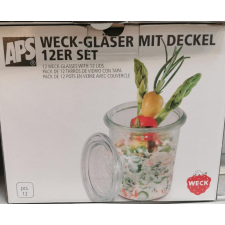 APS Weck üveg kínáló+tető, 6x8 cm, 16 cl, 12 db-os, 438189 konyhai eszköz