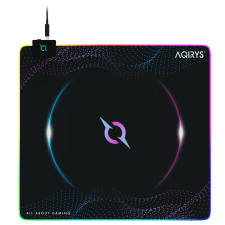 Aqirys Eclipse RGB Gaming Egérpad 450 x 400mm - Fekete Mintás (AQRYS_ECLIPSEMD) egérpad