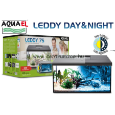 Aquael Leddy 75 Day &amp; Night - Fekete Tetős Akvárium Szett 105Liter Egyenes Felszerelt Akvárium Szett (122440) Akció akvárium