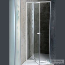 Aqualine AMICO nyíló zuhanyajtó, 82-100x185cm, fehér profil, 6mm transparent üveg G80 kád, zuhanykabin