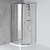 Aqualine ARLETA íves zuhanykabin, 90x90x185cm, transzparent 4mm üveg