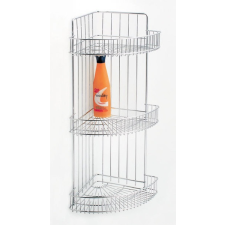 Aqualine KROM LINE sarokpolc, 22x22x60 cm, krómozott acél (27015) fürdőkellék