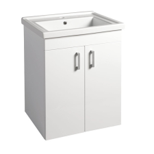  Aqualine POLY Mosdótartószekrény 56x74,6x46,5 cm + ZENO mosdó 60x48,5 cm fürdőszoba bútor