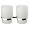 Aqualine RUMBA dupla pohártartó, tejüveg (RB105)