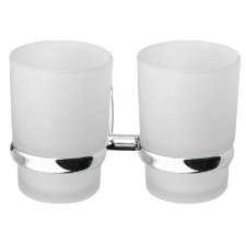 Aqualine RUMBA dupla pohártartó, tejüveg (RB105) fürdőkellék