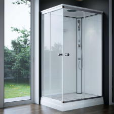 AquaLine Szögletes Zuhanykabin - 120x80x215 cm - 5mm Üveg kád, zuhanykabin