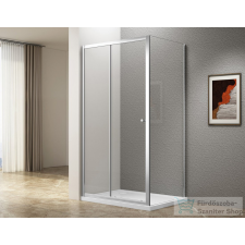 Aqualine UGGA tolóajtó oldalfallal, 1100x900mm, transzparent üveg (ATS110-02) kád, zuhanykabin