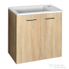 Aqualine ZOJA mosdótartó szekrény, 49x50x23,5cm, platina tölgy, két ajtós 51047DP