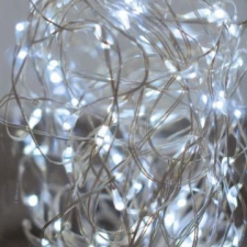 Aqualing Dekortrend: Tündérfény dekorfüzér, 50 LED, hideg fehér fény party kellék