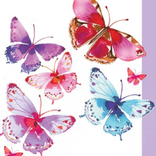 Aquarell Butterflies papírszalvéta 33x33cm,20db-os asztalterítő és szalvéta