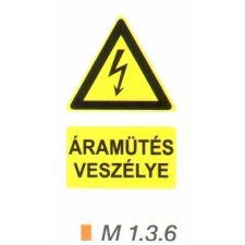 Áramütés veszélye m 1.3.6 információs címke