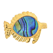 Arannyal Bevont Ezüst Gyűrű Abalone Kagylóval, PCY9483/54 gyűrű