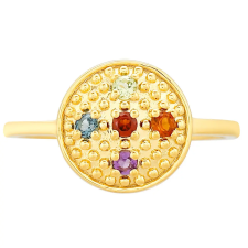  Arannyal Bevont Ezüst Gyűrű Ametiszttel és Madeirai Citrinnel, PCY11346/62 gyűrű