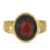  Arannyal Bevont Ezüst Gyűrű Barton Gránáttal, Y48533/59