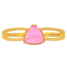Arannyal Bevont Ezüst Gyűrű Etiópiai Neon Pink Opállal, PCY9535/57 gyűrű