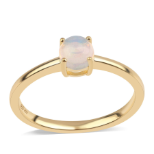  Arannyal Bevont Ezüst Gyűrű Etiópiai Opállal, ROS699/62 gyűrű