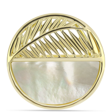  Arannyal Bevont Ezüst Gyűrű Gyöngyházzal, Y62625/57 gyűrű