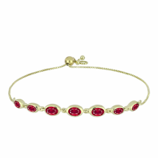  Arannyal Bevont Ezüst Karkötő Madagaszkári Rubinnal, Y60414 karkötő