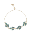  Arannyal Bevont Ezüst Karkötő Malachittal, Y53700